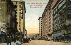 Main Street Looking North near Sixth Street Los Angeles, CA Postcard Postcard Postcard