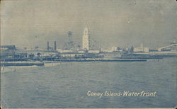 Coney Island Waterfront Postcard