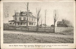 A Ranch Home Near Corvallis, Montanta Postcard