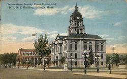 Yellowstone County Court House and B.P.O.E. Building Postcard