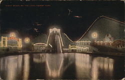 Night Scene on the Lake, Forest Park Postcard