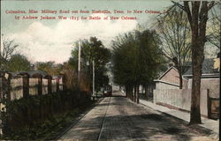 Military Road Cut from Nashville to New Orleans Columbus, MS Postcard Postcard Postcard