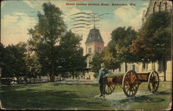 Salute Cannon Soldiers Home Postcard