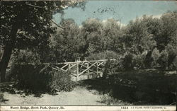 Rustic Bridge, South Park Quincy, IL Postcard Postcard Postcard