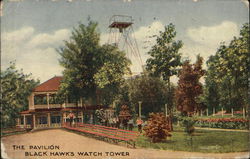 The Pavilion-Black Hawk's Watch Tower Rock Island, IL Postcard Postcard Postcard