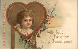 With Love and Devotion to my Sweetheart Postcard