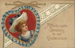 Affectionate Greeting to my Valentine Postcard