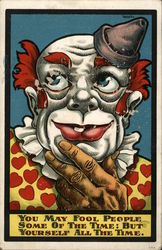 Scary Clown Circus Bernhardt Wall Postcard Postcard Postcard