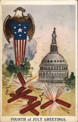 Fourth of July Greetings Postcard