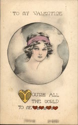 To My Valentine Women Postcard Postcard Postcard