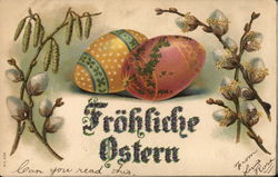 Frohliche Ostern Eggs Postcard Postcard Postcard