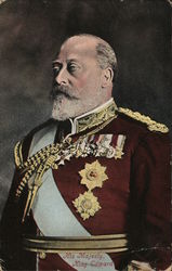 Colorized photo of His Majesty, King Edward (British) Royalty Postcard Postcard Postcard