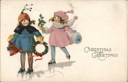 Christmas Greetings Children Postcard Postcard Postcard