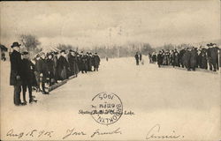 Ice Skating Race at Verona Lake Postcard