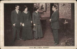 Scene from Play, "Bought and Paid For" Theatre Postcard Postcard Postcard