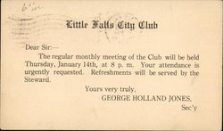 Little Falls City Club New York Postcard Postcard Postcard