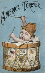 Boy in a Drum Postcard