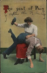 The Seat of Pain Spanking Postcard Postcard Postcard