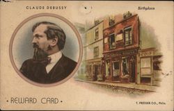 Claude Debussy Reward Card Composers Postcard Postcard Postcard