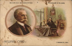 Maurice Moszkowski Reward Card Composers Postcard Postcard Postcard