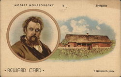 Russian Composer Modest Moussorgsky Birthplace Composers Postcard Postcard Postcard