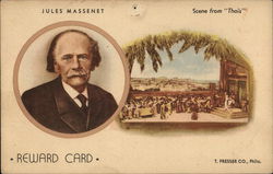 Jules Massenet Reward Card Composers Postcard Postcard Postcard