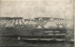 Queen's Line, Camp Aberdour Scotland Military Postcard Postcard Postcard