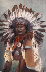 Chief Hollow Horn Native Americana Postcard Postcard Postcard