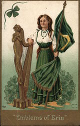 Emblems of Erin St. Patrick's Day Postcard Postcard Postcard