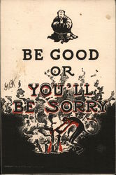 Be Good Or You'll Be Sorry: Monk and Devil Postcard