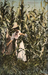 Gathering Corn Women Postcard Postcard Postcard