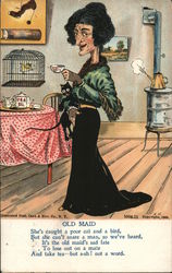 Old Maid Caricatures Postcard Postcard Postcard