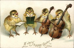 A Very Happy Easter To You... With Chicks Postcard Postcard Postcard