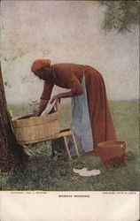 Monday Morning Chores Black Americana Postcard Postcard Postcard