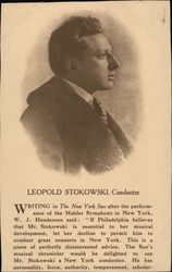 Leopold Stokowski Music Postcard Postcard Postcard