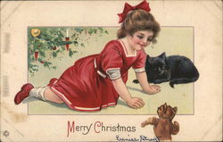 Merry Christmas Children Postcard Postcard Postcard