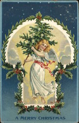 A Merry Christmas Angels Postcard Postcard Postcard