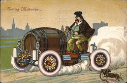 Touring Milwaukee on a Motorized Beer Keg Postcard