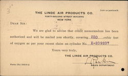 The Linde Air Products Co. Postcard