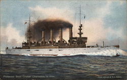 Protected Steel Cruiser Charleston, 22 Knots Ships Postcard Postcard Postcard