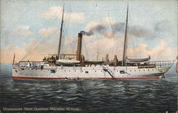 Unarmored Steel Gunboat Marietta, 13 Knots Ships Postcard Postcard Postcard