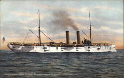 Unprotected Steel Cruiser Montgomery, 19.05 Knots Ships Postcard Postcard Postcard