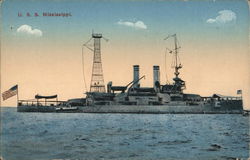 U.S.S. Mississippi Ships Postcard Postcard Postcard