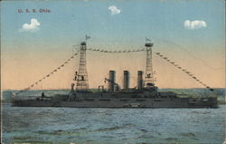 U. S. S. Ohio Ships Postcard Postcard Postcard