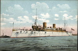 Protected Steel Cruiser Minneapolis 22.8 Knots Ships Postcard Postcard Postcard