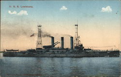 U.S.S. Louisiana Ships Postcard Postcard Postcard