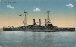 U.S.S. Kansas Ships Postcard Postcard Postcard