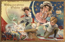 Wishing you a glorious 4th of July Postcard Postcard Postcard