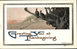 Greeting You at Thanksgiving Postcard