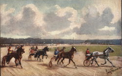 Harness Racing Postcard